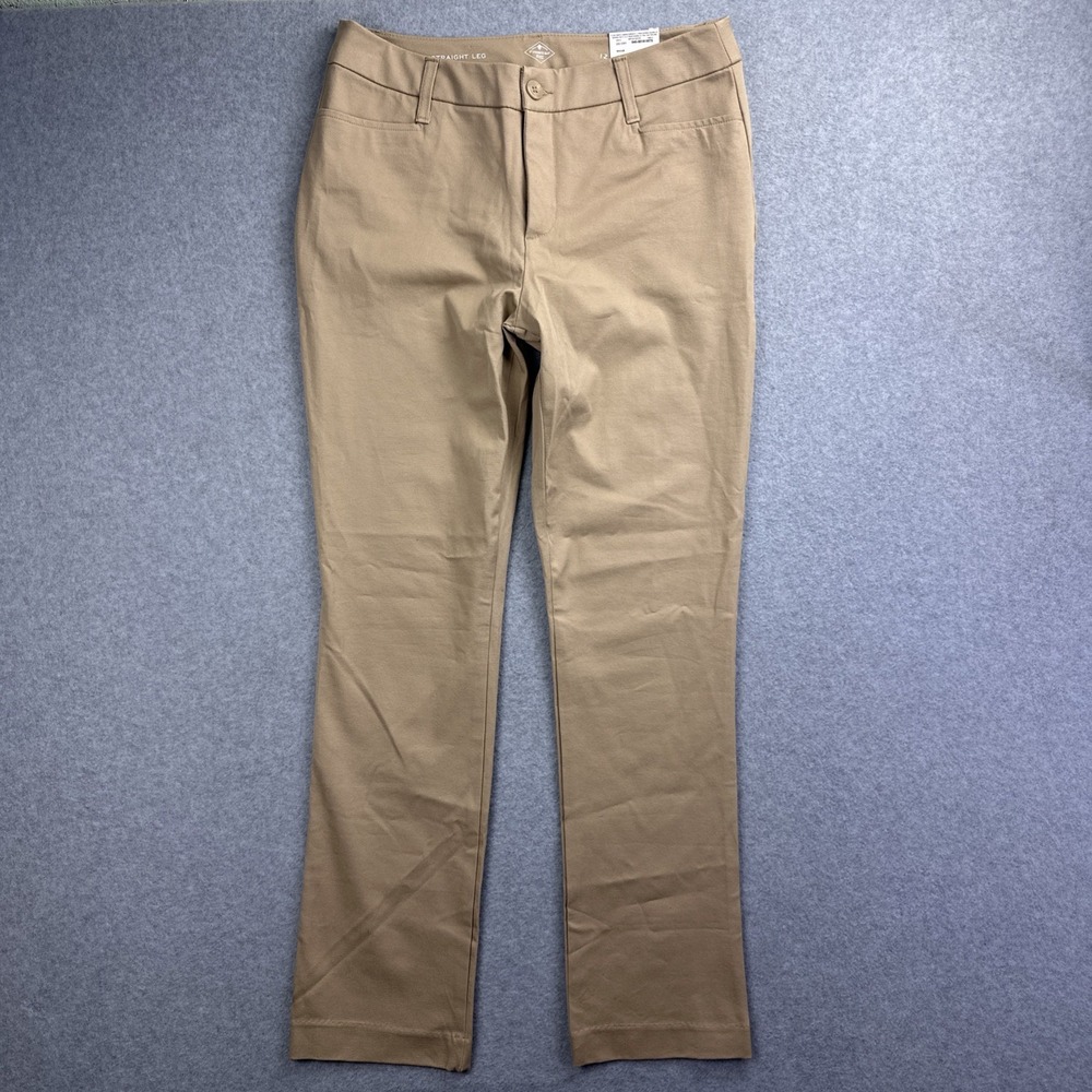 St Johns Bay Women's Straight Leg Mid Rise Pants Size 12